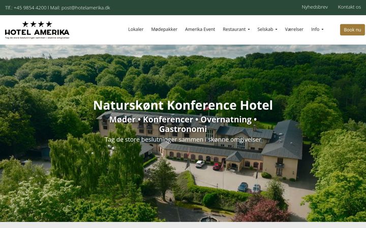 Screenshot of hotelamerika.dk