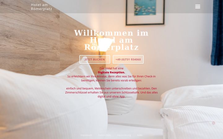 Screenshot of hotelamroemerplatz.de