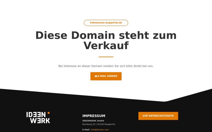 Screenshot of hotelamzoo-wuppertal.de
