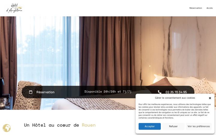 Screenshot of hotelangleterrerouen.com