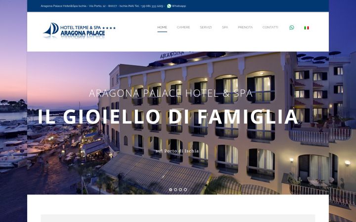 Screenshot of hotelaragona.it