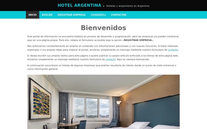 Screenshot of hotelargentina.info