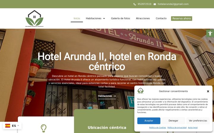Screenshot of hotelarundaii.es