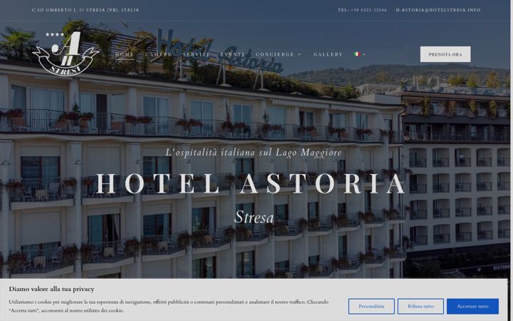 Screenshot of hotelastoriastresa.it