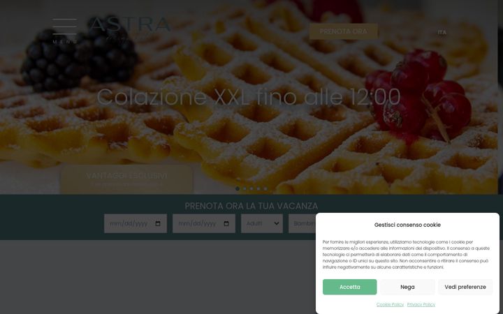 Screenshot of hotelastramisano.com
