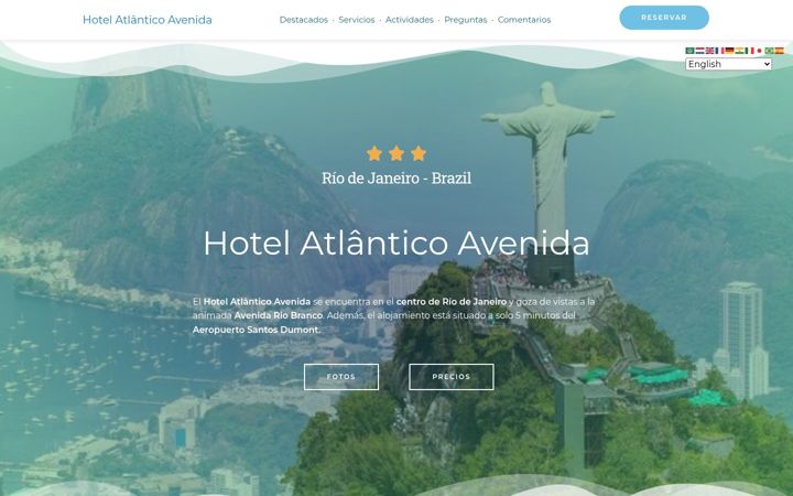 Screenshot of hotelatlanticoavenida.com