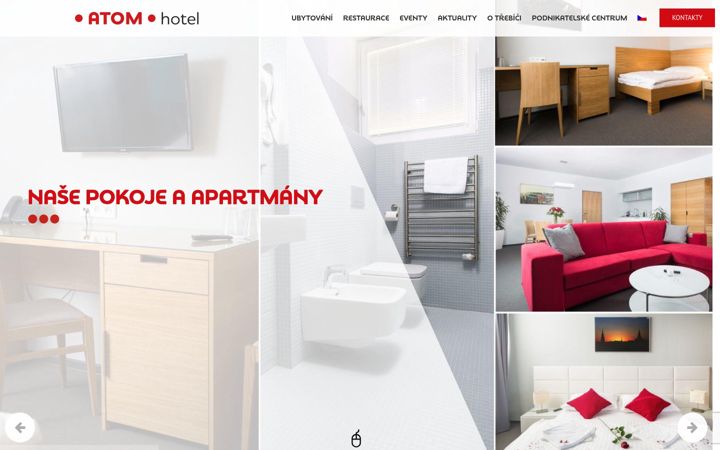 Screenshot of hotelatom.cz