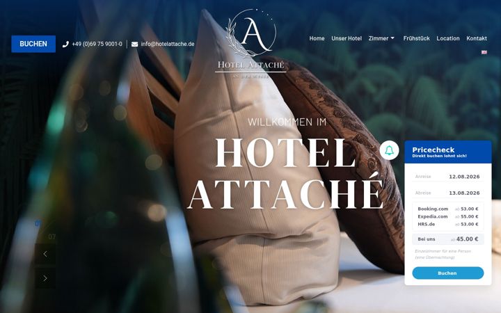 Screenshot of hotelattache.de