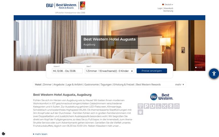 Screenshot of hotelaugusta.de