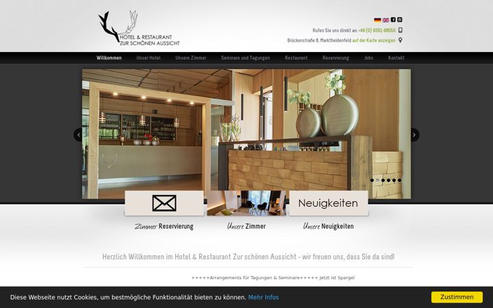 Screenshot of hotelaussicht.de