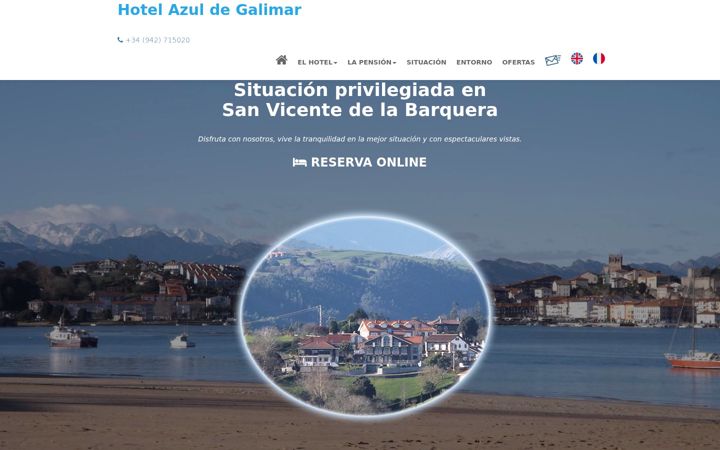 Screenshot of hotelazuldegalimar.es