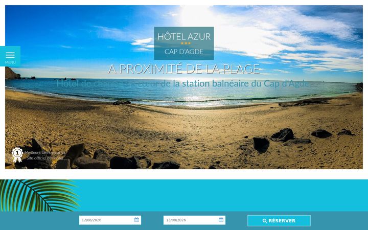 Screenshot of hotelazur.com