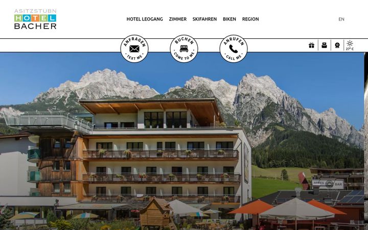 Screenshot of hotelbacher.at