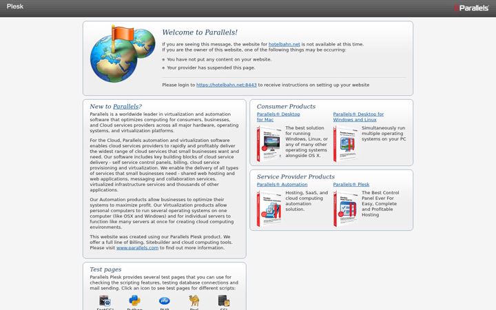 Screenshot of hotelbahn.net