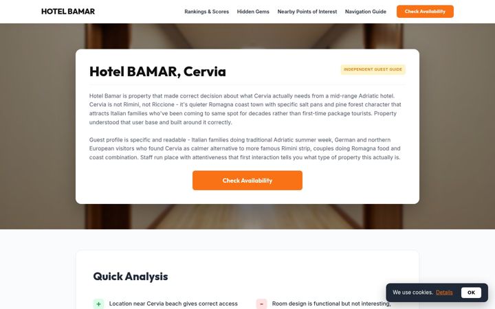 Screenshot of hotelbamar.com