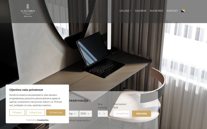 Screenshot of hotelbanjaluka.com
