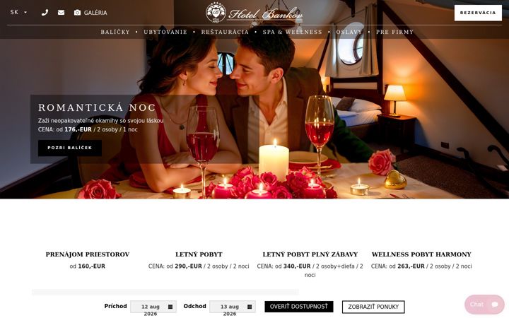 Screenshot of hotelbankov.sk