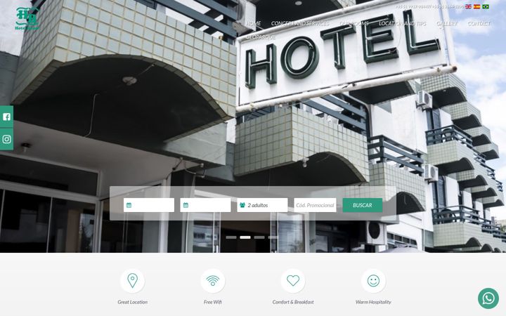 Screenshot of hotelbauer.com.br