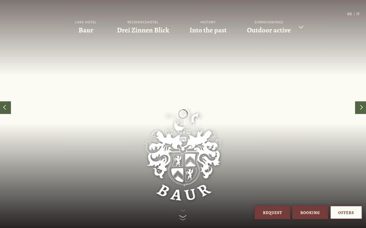 Screenshot of hotelbaur.it
