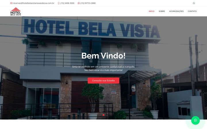 Screenshot of hotelbelavistanovaodessa.com.br
