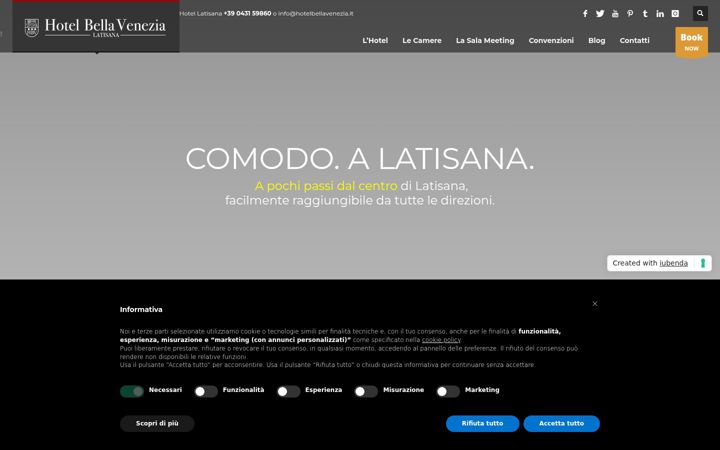 Screenshot of hotelbellavenezia.it