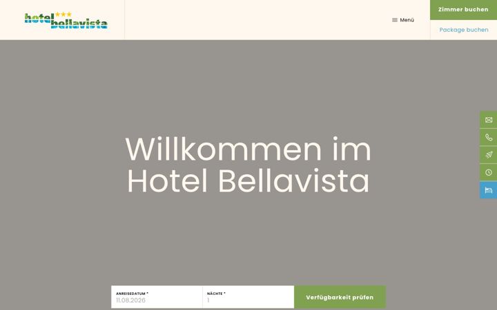 Screenshot of hotelbellavista.ch