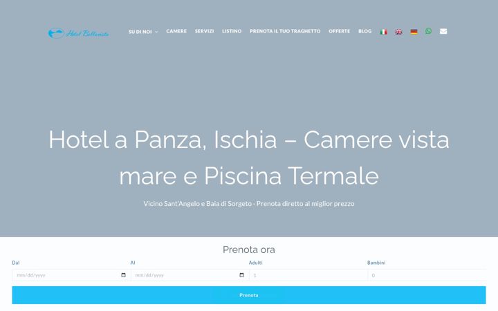 Screenshot of hotelbellavistaischia.com