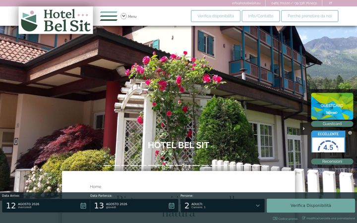 Screenshot of hotelbelsit.eu