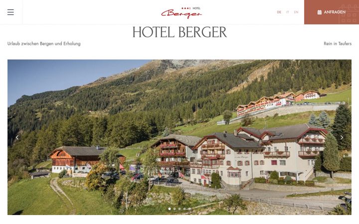 Screenshot of hotelberger.it