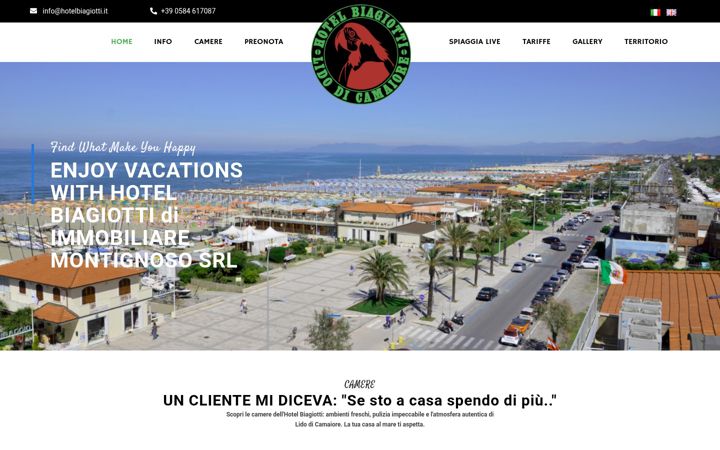 Screenshot of hotelbiagiotti.it