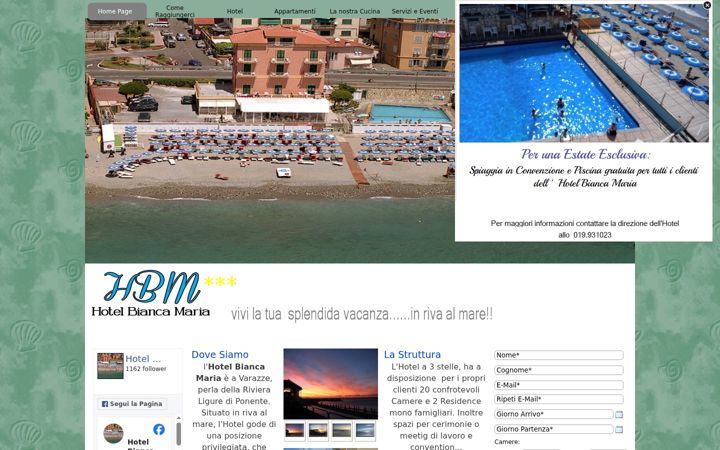 Screenshot of hotelbiancamariavarazze.it