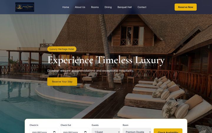 Screenshot of hotelbishalandbishalinn.com
