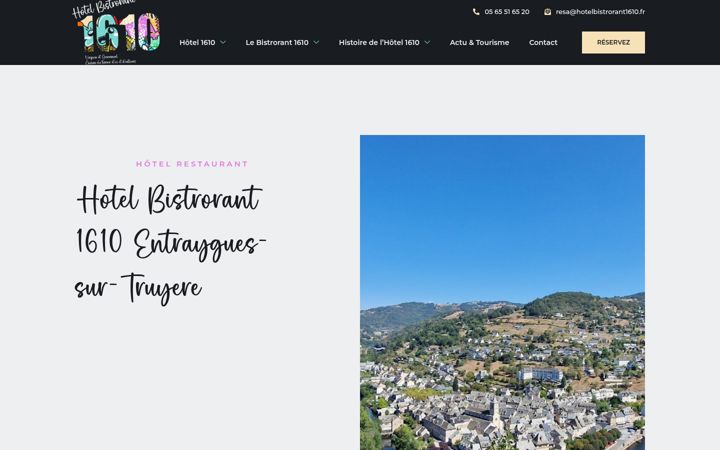 Screenshot of hotelbistrorant1610.fr