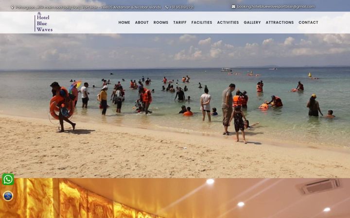 Screenshot of hotelbluewavesportblair.com