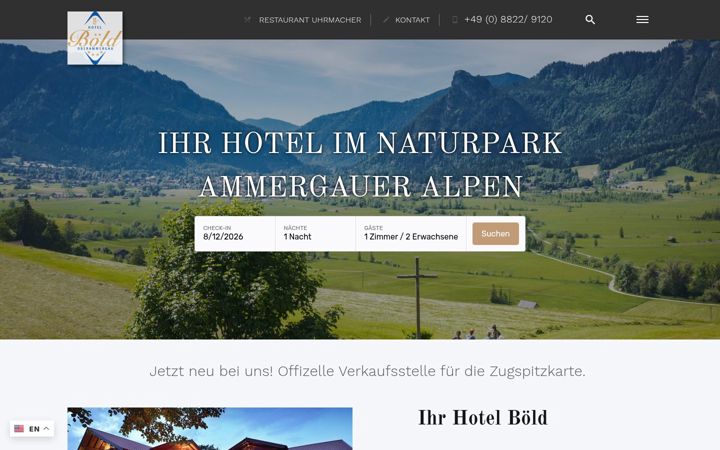 Screenshot of hotelboeld.de