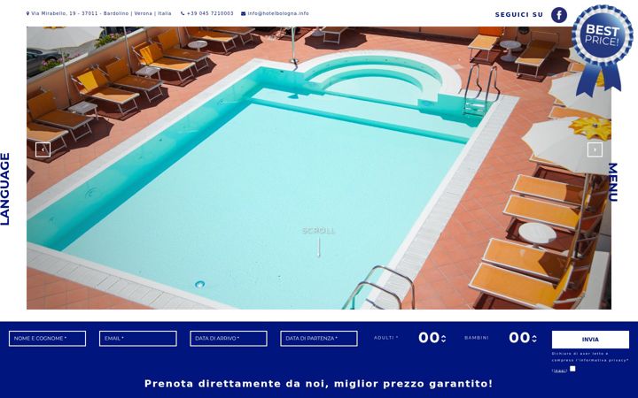 Screenshot of hotelbologna.info