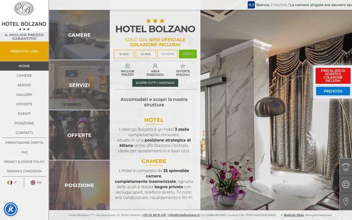 Screenshot of hotelbolzano.it