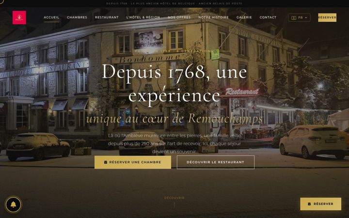 Screenshot of hotelbonhomme.be