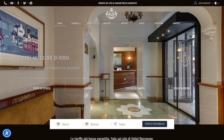 Screenshot of hotelborromeo.com