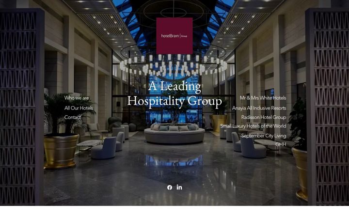 Screenshot of hotelbraingroup.com