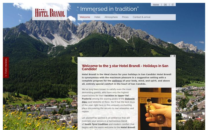 Screenshot of hotelbrandl.com