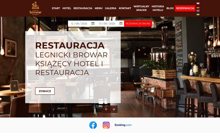 Screenshot of hotelbrowarlegnicki.pl