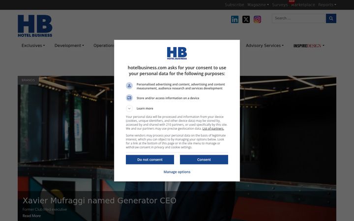 Screenshot of hotelbusiness.com
