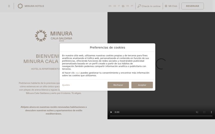 Screenshot of hotelcalagaldana.com