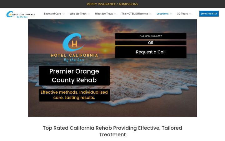 Screenshot of hotelcaliforniabythesea.com