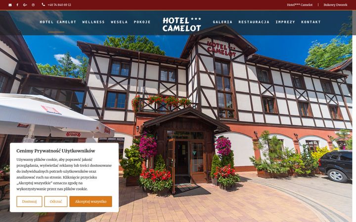 Screenshot of hotelcamelot.eu