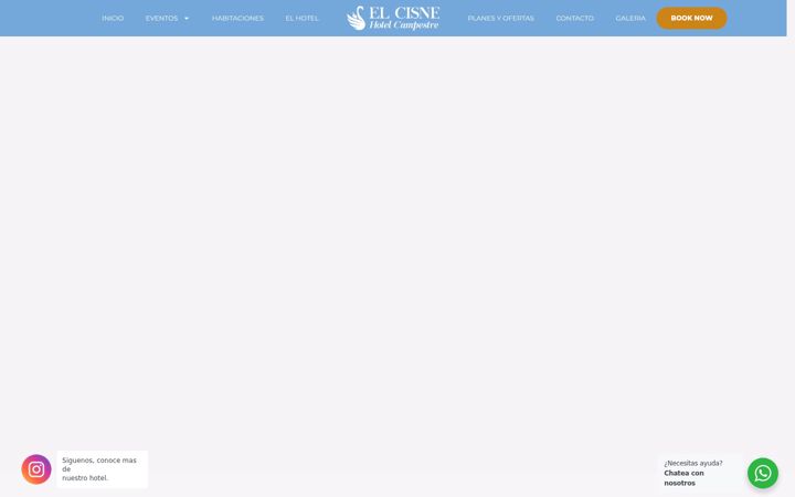 Screenshot of hotelcampestreelcisne.com