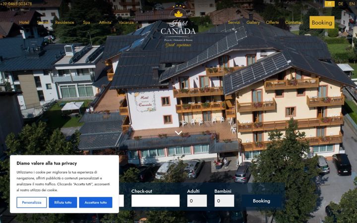 Screenshot of hotelcanada.info