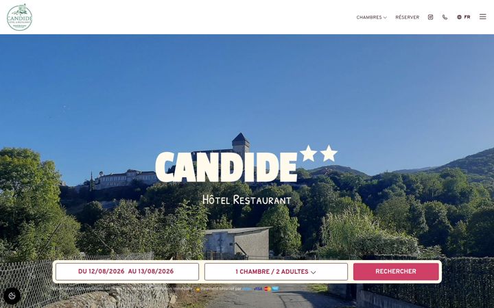 Screenshot of hotelcandide.com