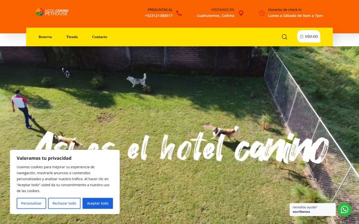 Screenshot of hotelcanino.mx